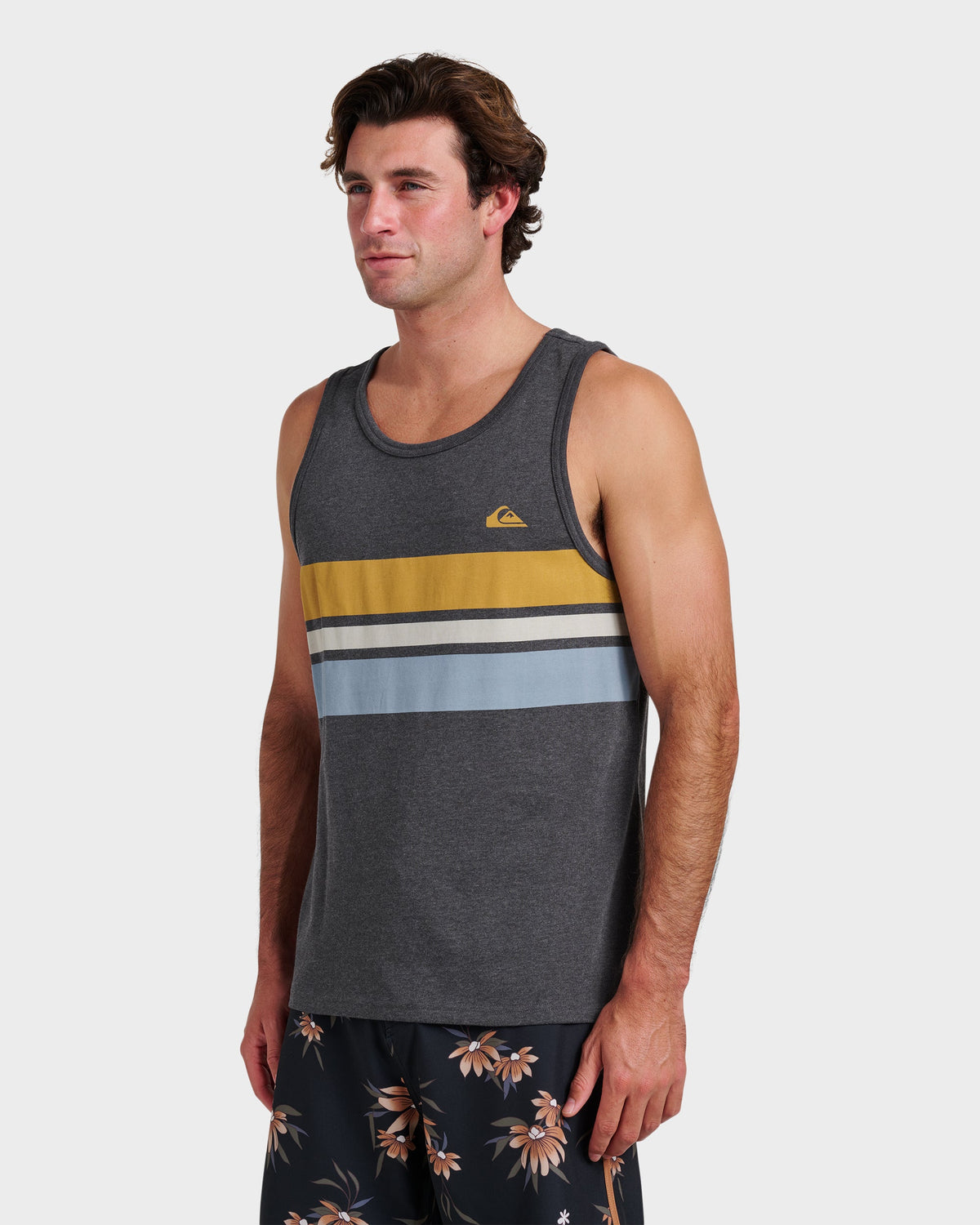 Og Stripe Tank - Charcoal Heather