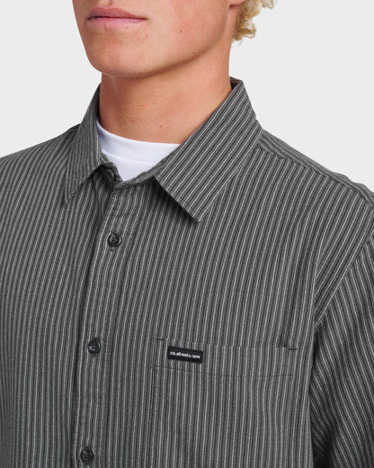 Oxford Stripe Classic Short Sleeve Shirt - Phantom