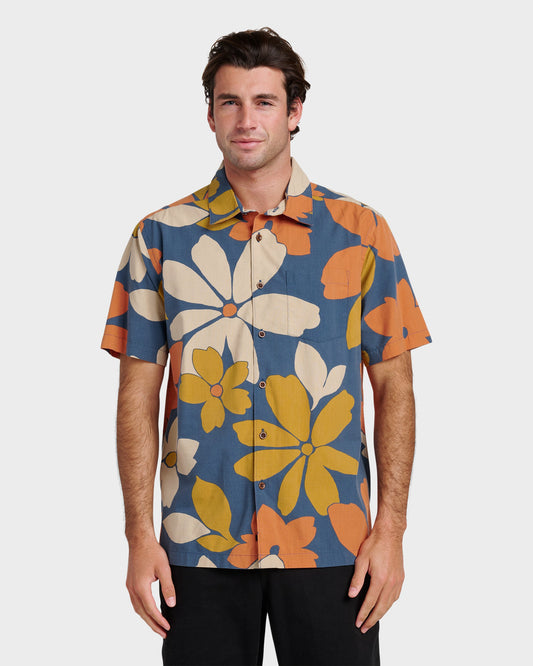 Waterman Flower Power Shirt - Sargasso Sea