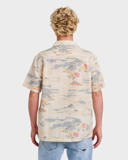 Tropical Surf Casual Short Sleeve Shirt - Birch