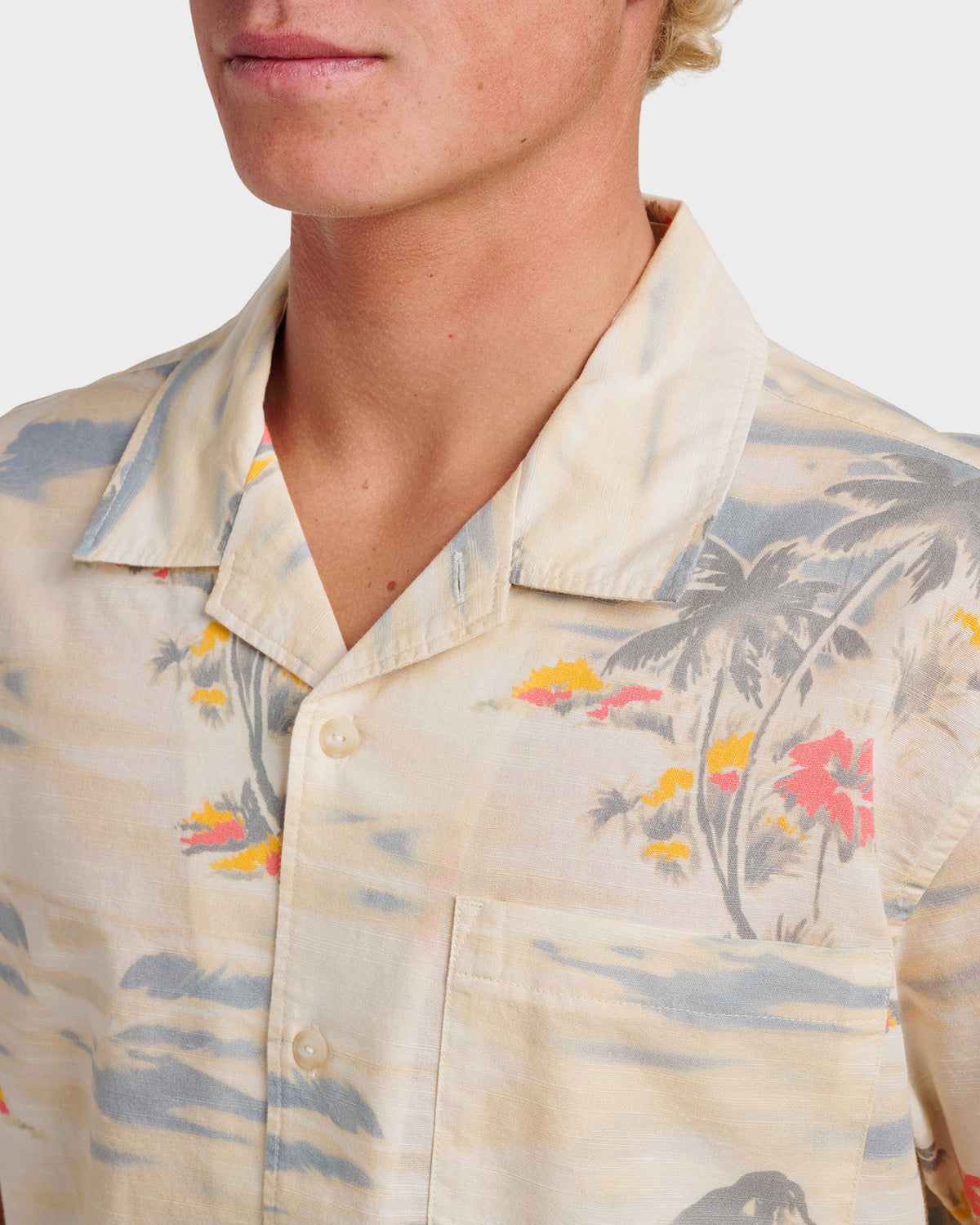 Tropical Surf Casual Short Sleeve Shirt - Birch