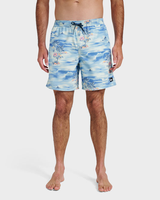 Everyday Tropical Surf 17" Swim Trunks - Total Eclipse