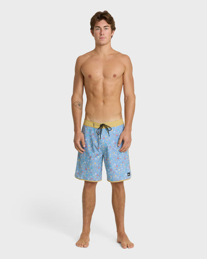 Surfsilk Scallop Ditsy 19" Boardshorts - Ashley Blue