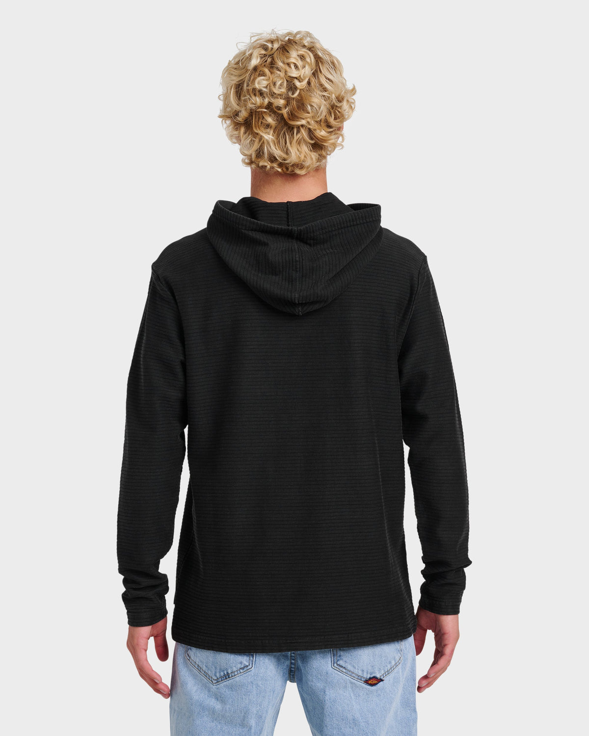 Alamitos Long Sleeve Hooded Top - Black