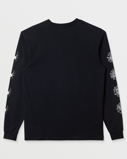 Webbed Long Sleeve T-Shirt - Black