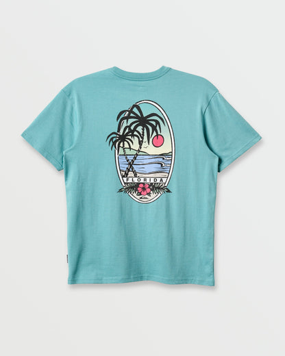 Fl Florida Lookout Point Classic T-shirt - Dusty Turquoise Heather