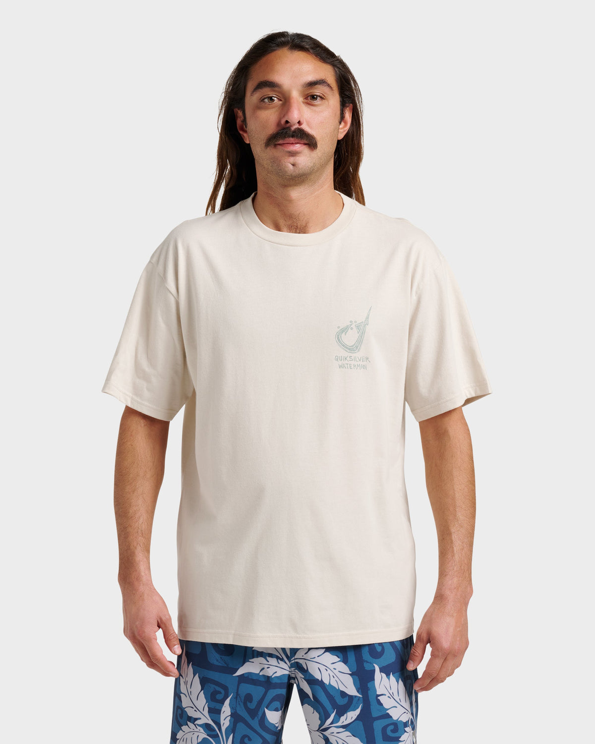 Waterman Hooked On Classic T-shirt - Moonbeam