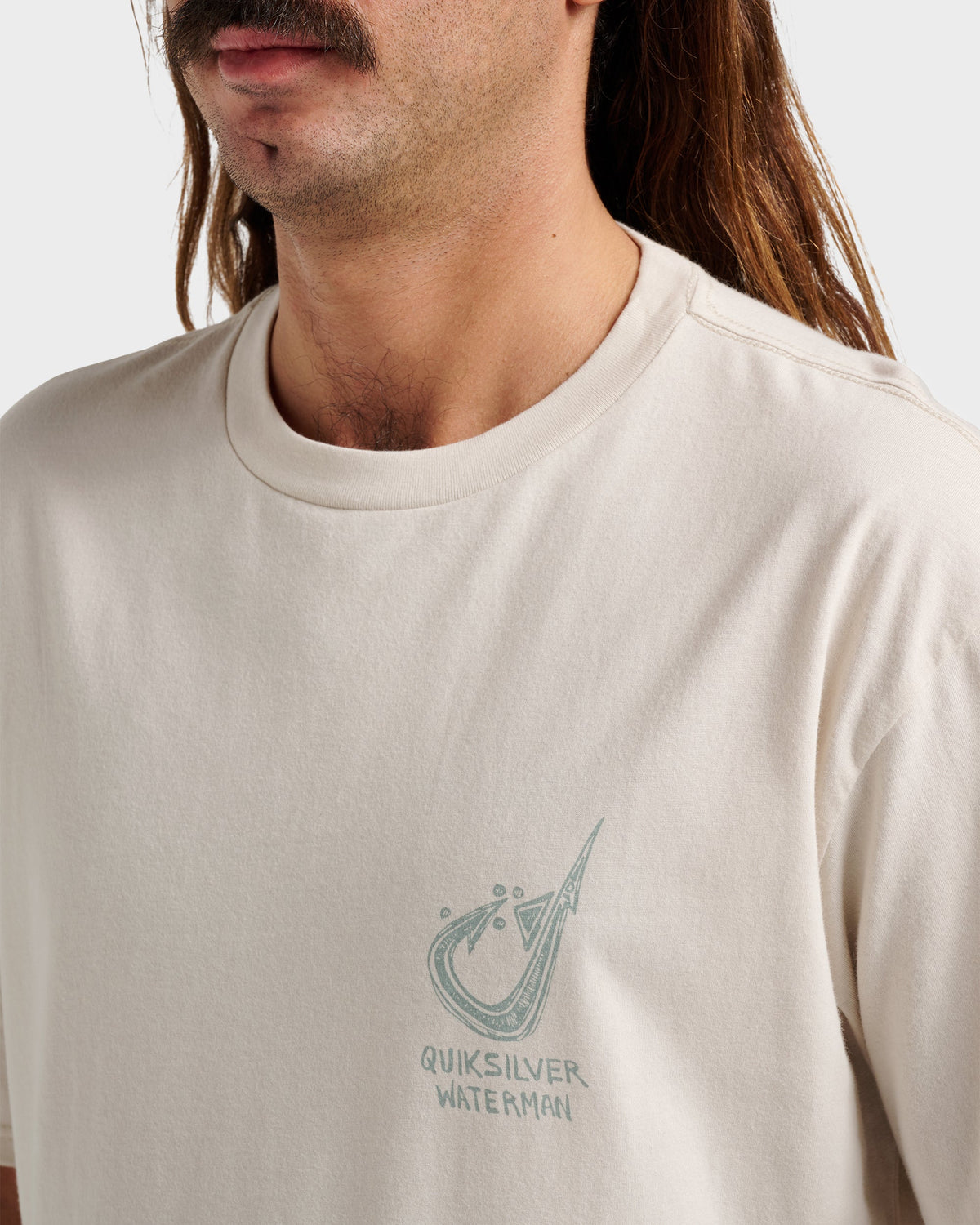 Waterman Hooked On Classic T-shirt - Moonbeam