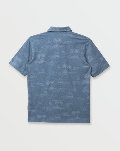 Waterman Island Daze Polo T-Shirt - Real Teal Heather