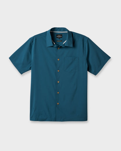 Chaser Short Sleeve Woven Shirt - Real Teal