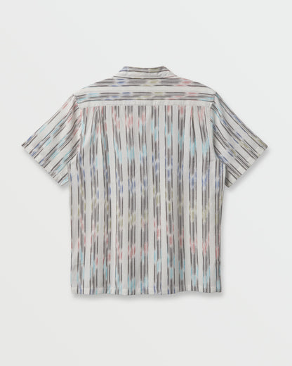 Space Dye Casual Short Sleeve Shirt - Off White