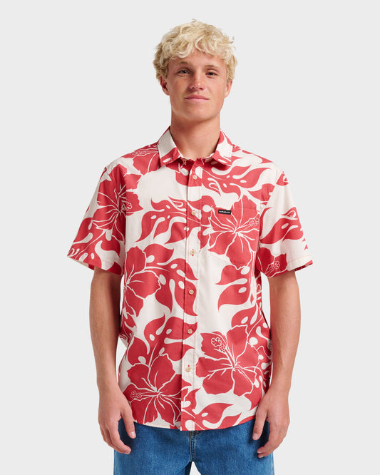 Oceanview Classic Short Sleeve Shirt - Mineral Red