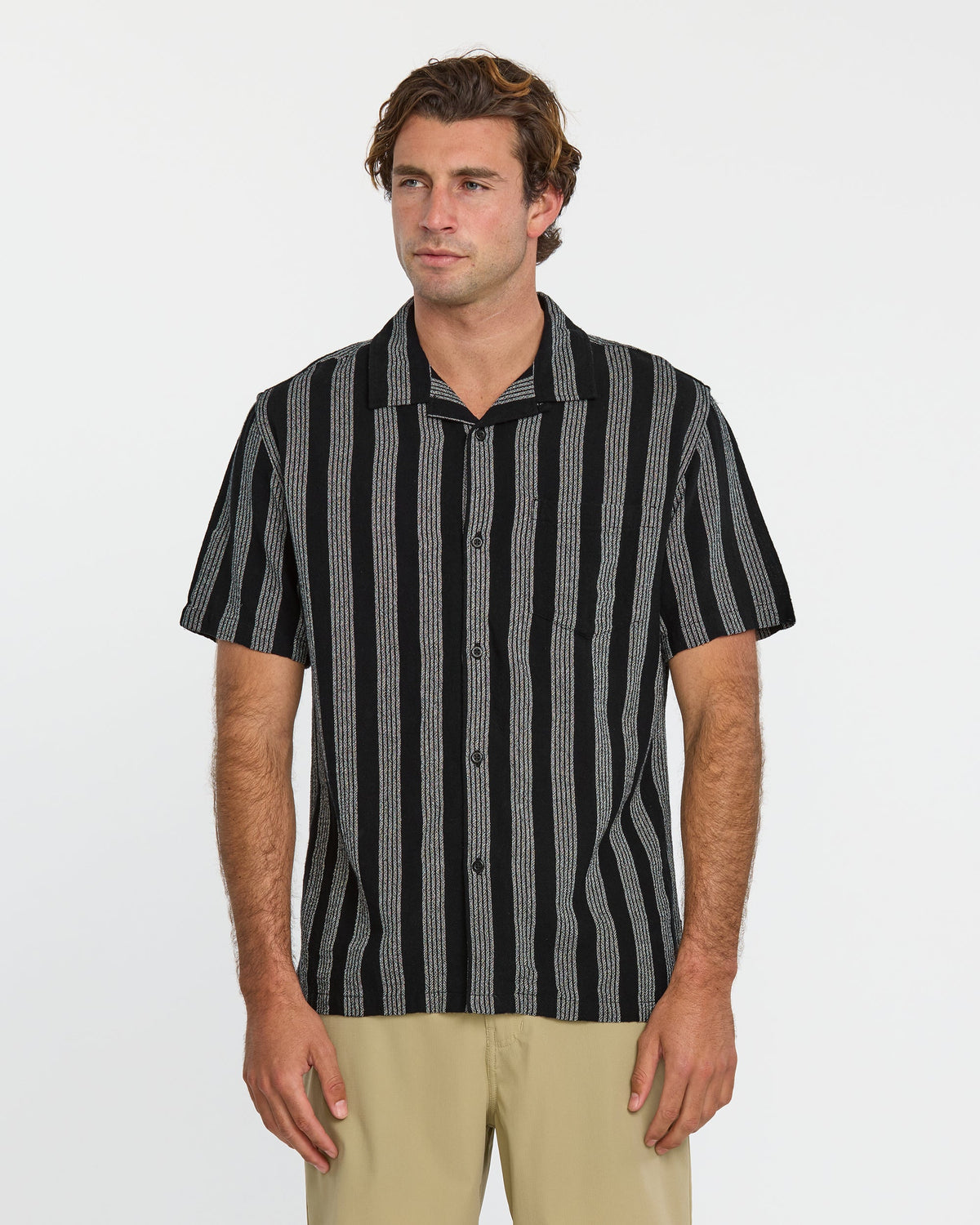 Nightfall Island Short Sleeve Shirt - Black
