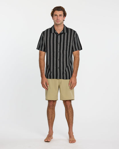 Nightfall Island Short Sleeve Shirt - Black