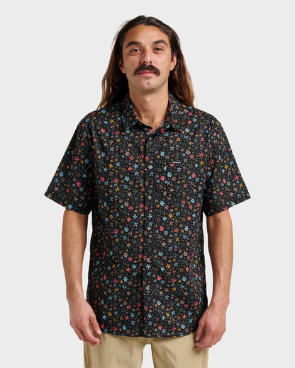 Ditsy Mini Classic Short Sleeve Shirt - Eclipse