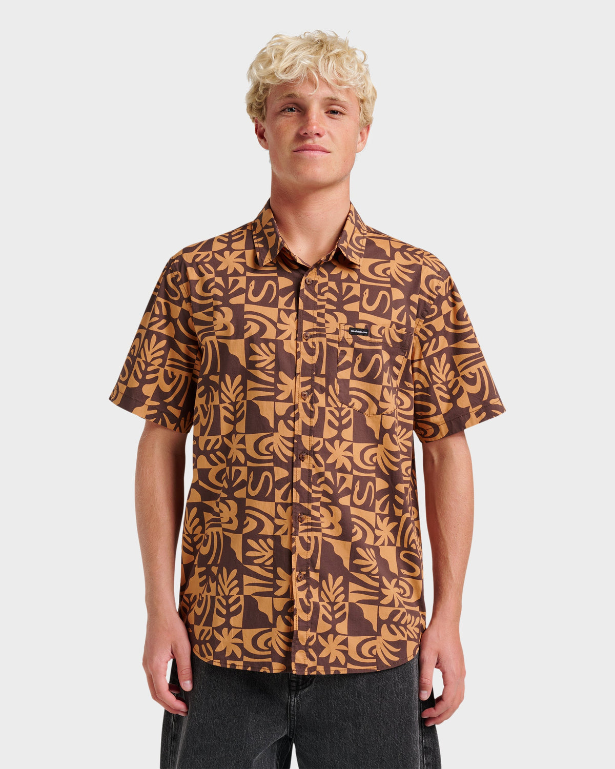 Terra Classic Stretch Short Sleeve Shirt - Chocolate