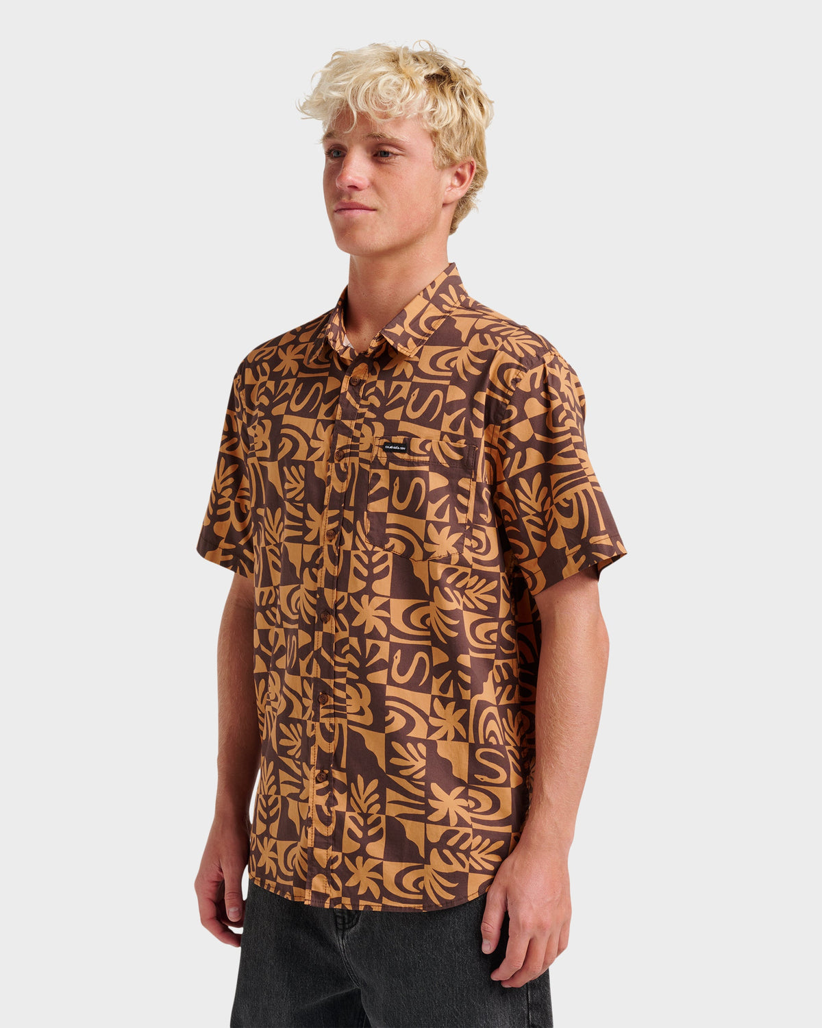 Terra Classic Stretch Short Sleeve Shirt - Chocolate