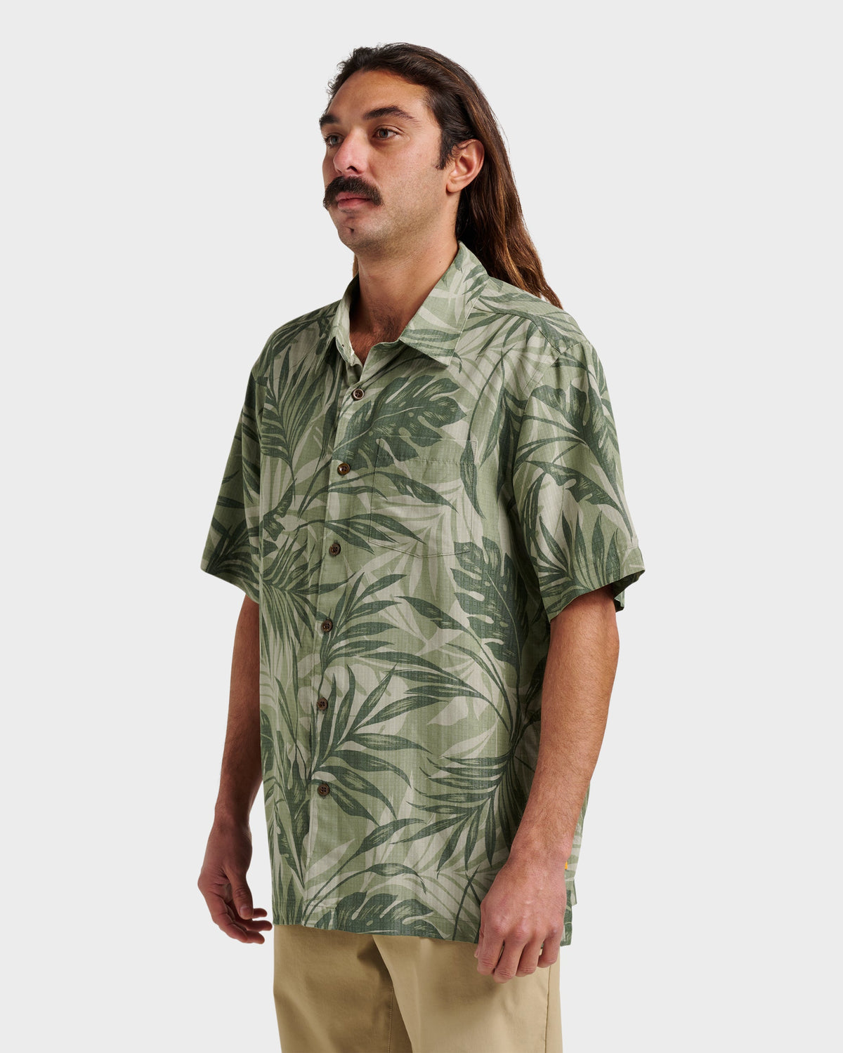 Waterman Botanical Short Sleeve Shirt - Dark Green