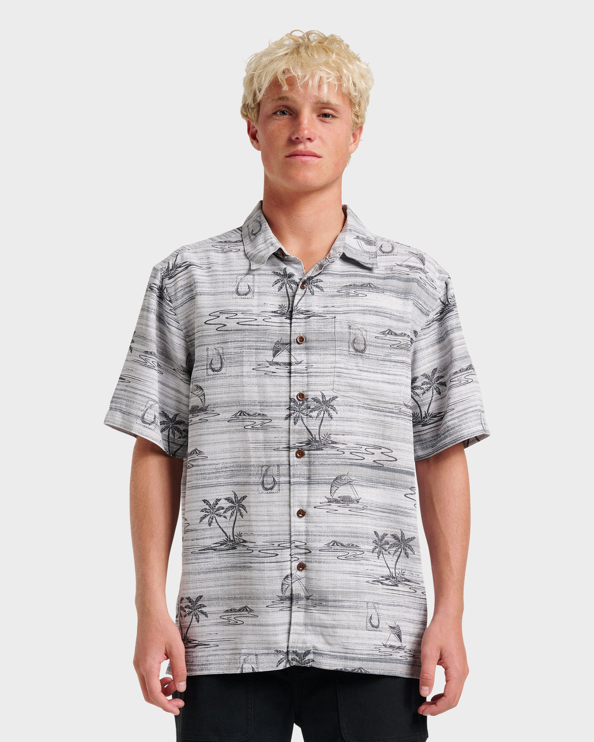 Waterman Island Daze Short Sleeve Shirt - Phantom