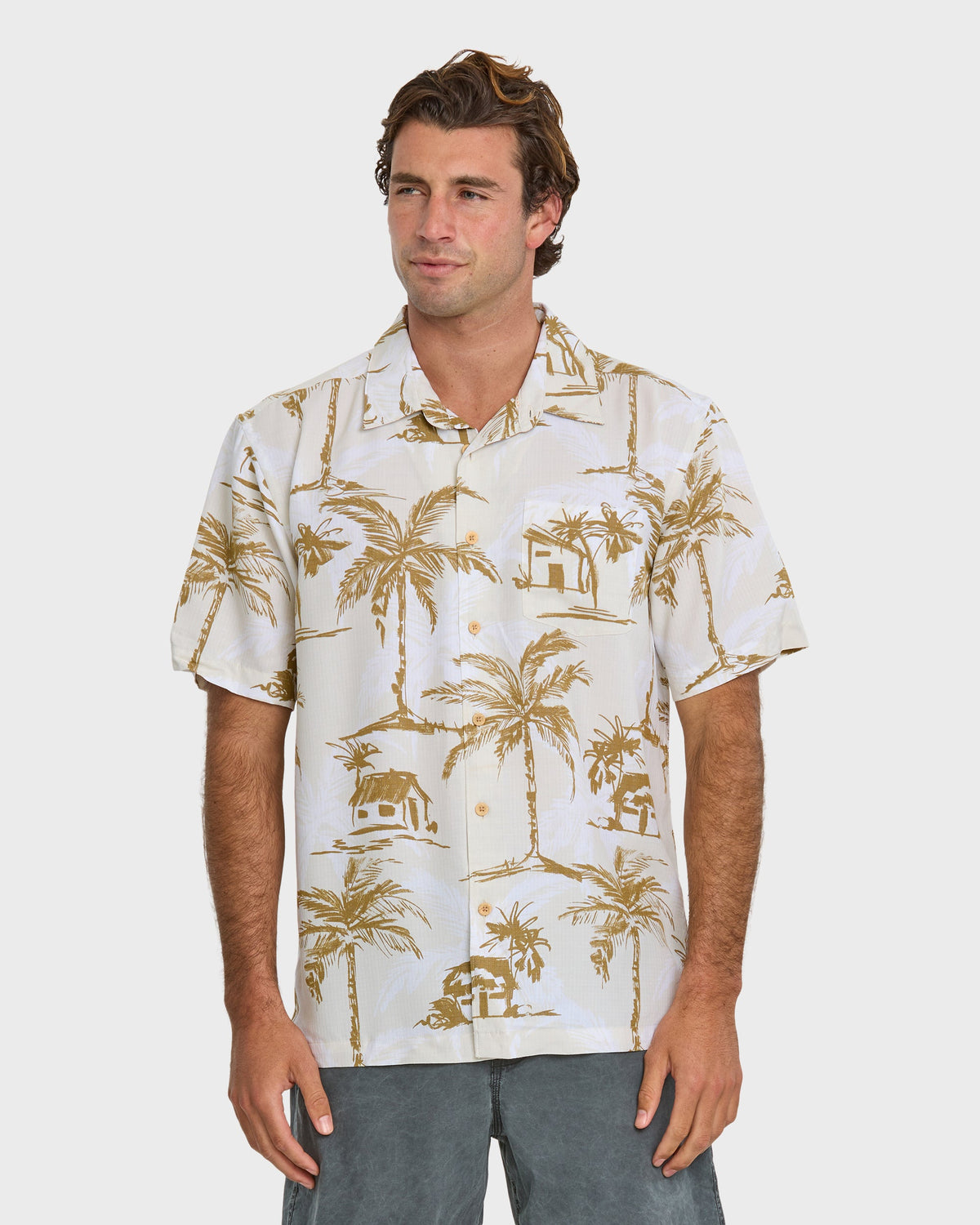 Waterman Off The Grid Shirt - Bone White