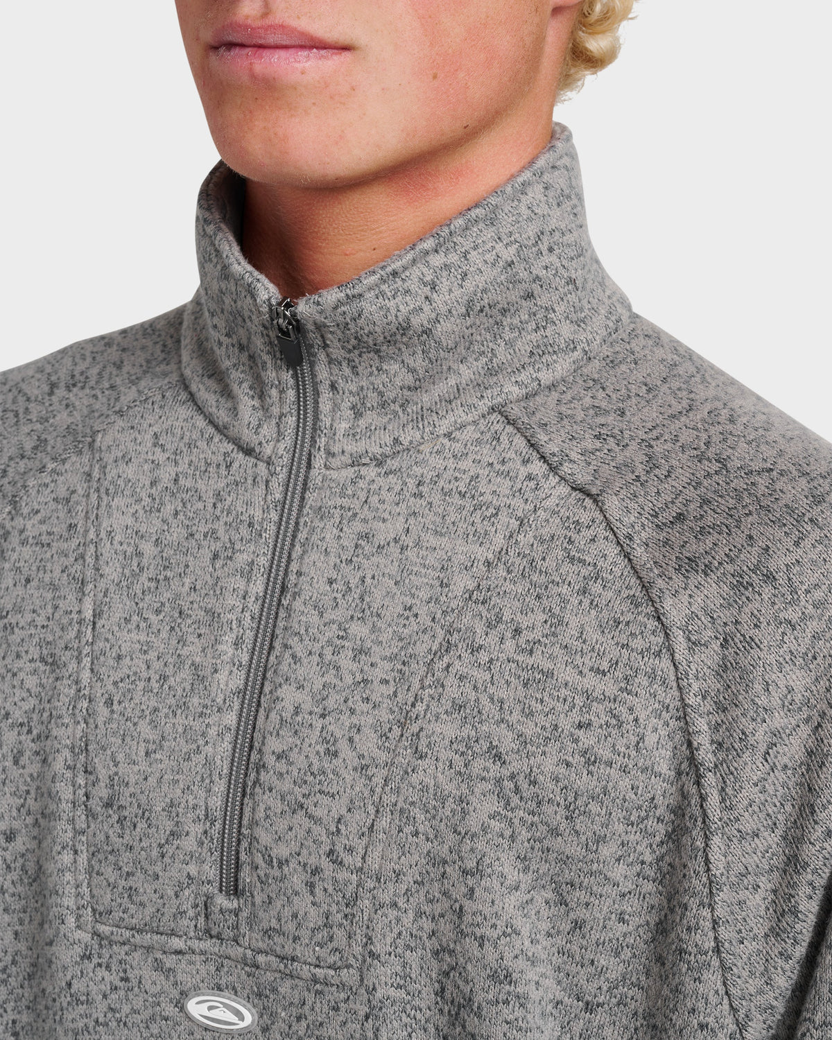 Keller Half Zip Mock Sweatshirt - Smoked Gray Heather