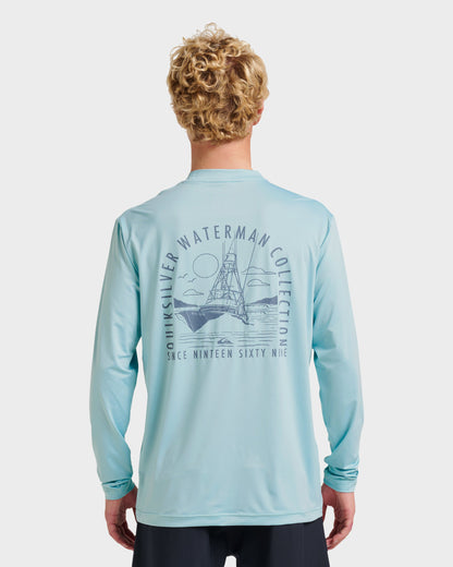 Waterman Coolbreeze Long Sleeve Surf Tee - Sterling Blue