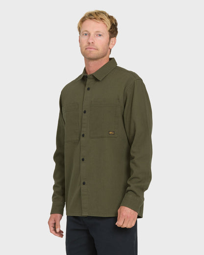 Heron Long Sleeve Shirt - Grape Leaf