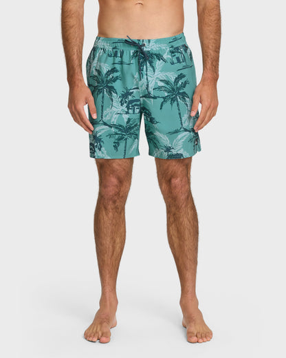 Waterman Off The Grid 17" Swim Trunks - Aqua